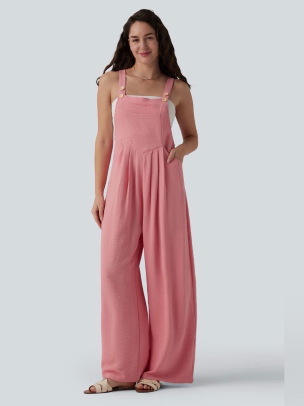 HALARA Dusty Pink Wide-Leg Jumpsuit